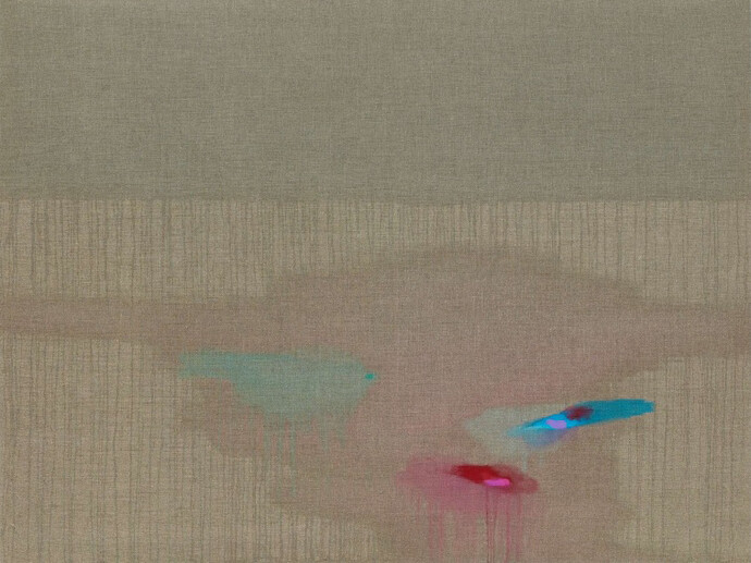 Agathe de Bailliencourt, Paysage 12, 2012, 67 x 86.6 inches, Acrylic on raw linen