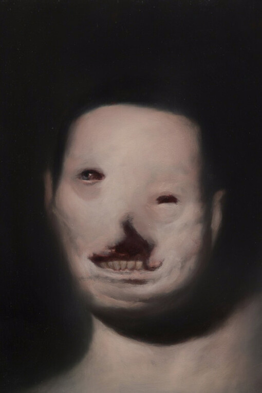 Ken Currie, Hiroshima Smile 1, 2015, Oil on gesso panel, (c) Ken Currie, Courtesy of Flowers Gallery London and New York