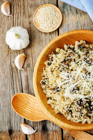 Risotto de quinua y champiñones