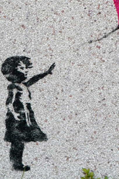 La niña y el globo, arte callejero, Banksy