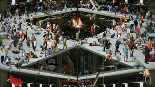 The Forever Unfinished Building No.4, 2008, 160 x 54cm Photograph
