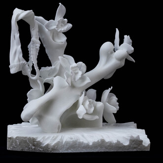 Corrado Marchese, Eva, marble sculputre