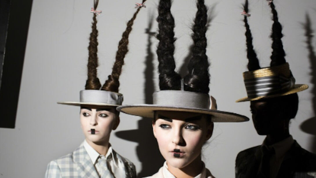 Landon Nordeman, Thom Browne (Hats and Hair), 2016. Courtesy of Spalding Nix Fine Art