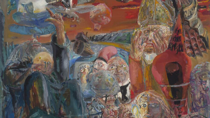 Bernhard Heisig, Ikarus – Schwierigkeiten beim suchen nach der wahrheit (detail), 1973. Courtesy of MdbK 