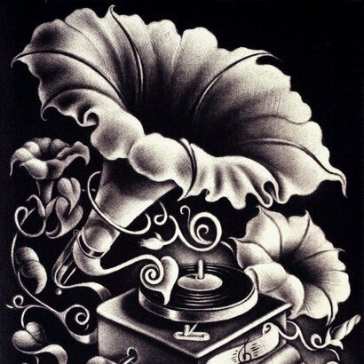 Carol Wax, Vine-el Glory (detail), 2020,
Mezzotint engraving, 5 x 4 inches. Courtesy of the artist and Childs Gallery