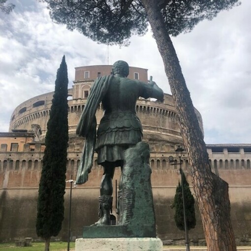 Rome, The Mausoleum of Hadrian, Park. Hadrian was Roman Emperor from 117 to 138 CE, ph. Brenda Lee Bohen