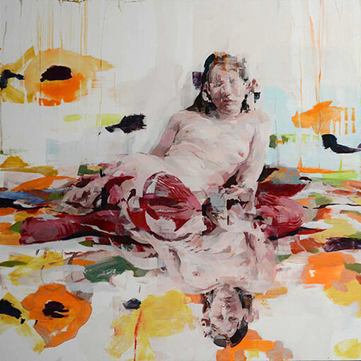 J.W.I. Twice, 2014, Oil on Canvas, 36 x 36 Inches
