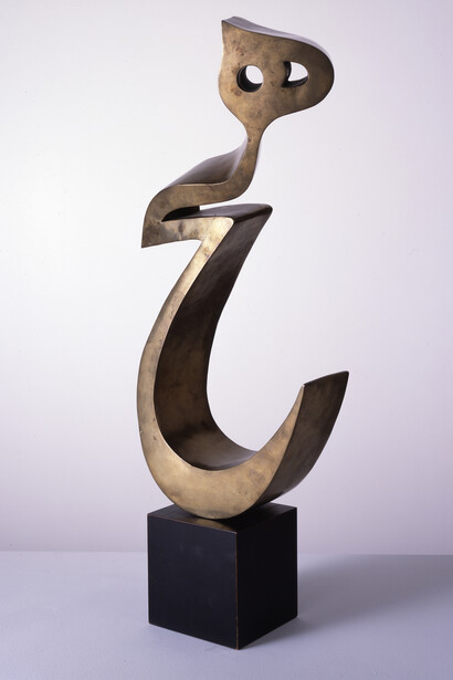 Parviz Tanavoli
Heech, 1972
Bronze on wood base, 22 1/4 x 12 x 8 in.
Grey Art Gallery, New York University Art Collection
Gift of Abby Weed Grey, G1975.54