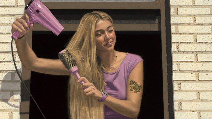 Matthew Grabelsky, Rapunzel's blowout, 2025. Courtesy of Harman Projects 