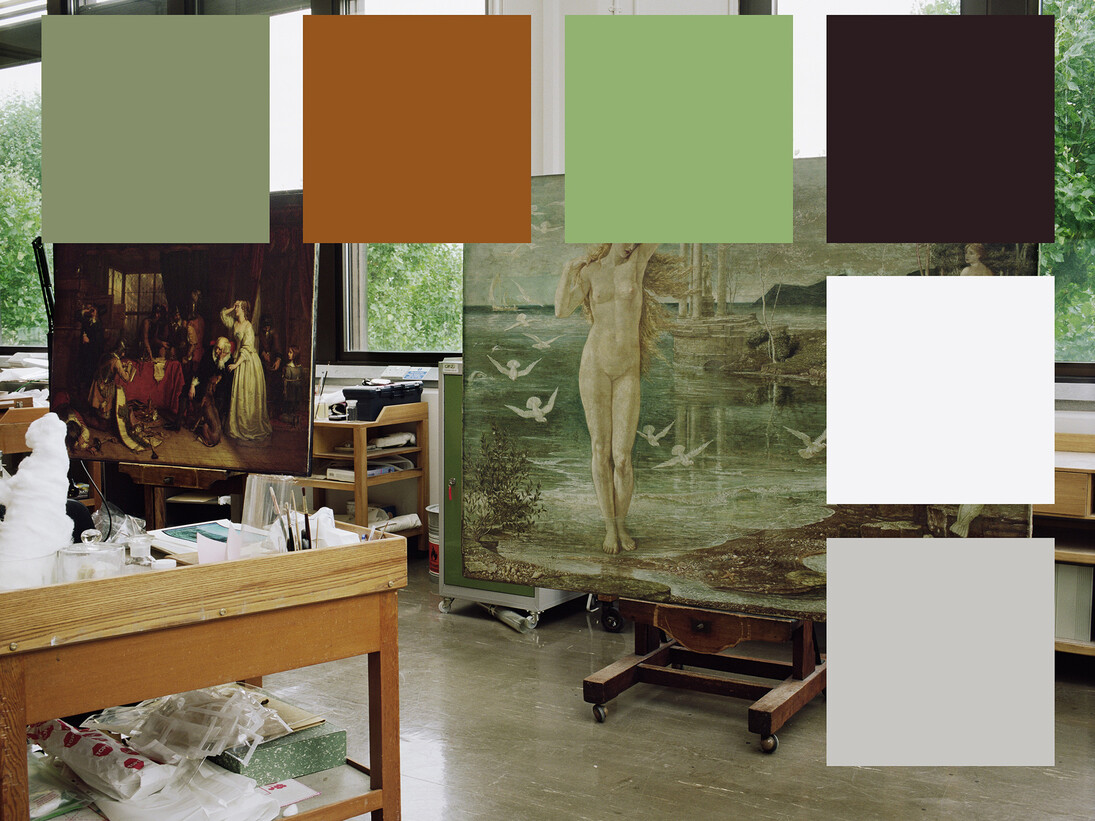 John Hilliard, A Studio Palette For Charles Landseer And Walter Crane, 2015, pigment print on Hahnemuhle paper, 102 x 124 cm, edition 1 of 3 © John Hilliard, courtesy of the artist and Galerie Max Hetzler, Berlin | Paris