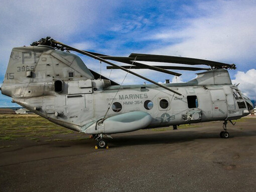 Boeing-Vertol CH-46E Sea Knight. Courtesy of Pearl Harbor Aviation Museum
