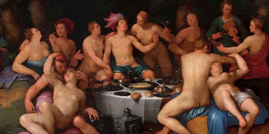 Cornelis Cornelisz. van Haarlem, The Prodigal Son among the Whores, 1615, oil on panel