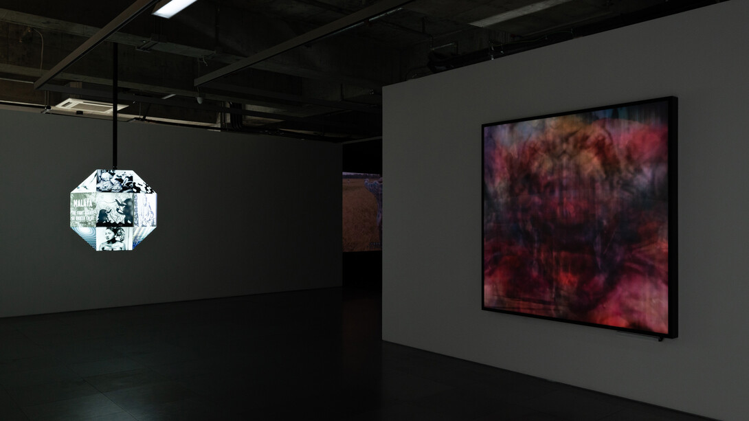 Installation view, Ho Tzu Nyen, ‘The Critical Dictionary of Southeast Asia Volume 8: R for Rhombicuboctahedron’ at Edouard Malingue Gallery, Hong Kong, 2019. Photo: Kwan Sheung Chi. Courtesy of Edouard Malingue Gallery.