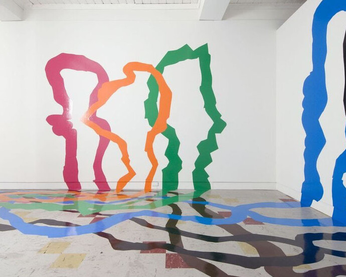 Julia Gorman,Half In Half Out part 1, 2006, Vinyl, Uplands Gallery, Melbourne, 2006, image courtesy and © the artist, photograph: Andrius Lipsys