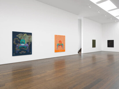 NS Harsha, Camel and the tent times, exhibition view. Courtesy of Victoria Miro Gallery