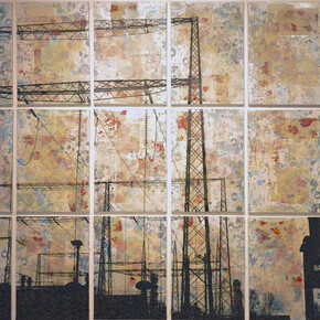 Manuel Felisi, Senza titolo, 2015, tecnica mista su tela, 112 x 161 cm