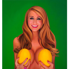Kelly­‐Anne Davitt, Melons, 2015. Oil on Canvas, 80 x 75 cm