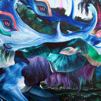 Angela Gram, Forest God, 2024. Courtesy of VillageOneArt