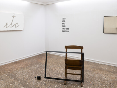 Fabio Mauri, L’esperimento del tempo, exhibition view. Courtesy of Galleria Michela Rizzo