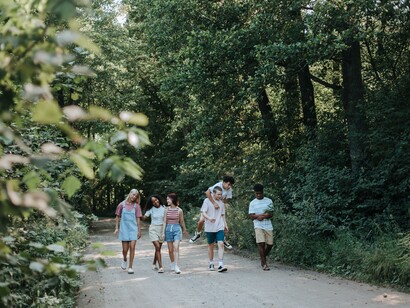 A group of friends walking together