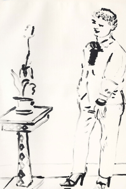 David Hockney, Celia Musing, 1979. Avec l'aimable autorisation de la Galerie Lelong