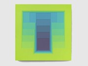 Karl Gerstner,  Karl Gerstner, Color Sound 43, 1972, Nitrocellulose lacquer on phenolic resin panel, 23 x 23 inches. Courtesy of the artist and Meredith Rosen Gallery