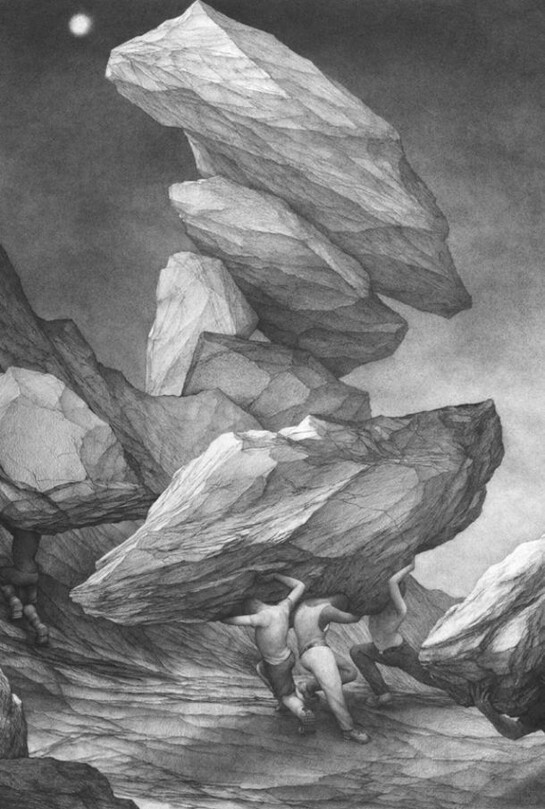 Zach Horn, Ants, 2013, Graphite pencil on Rives BFK, 30” x 22”