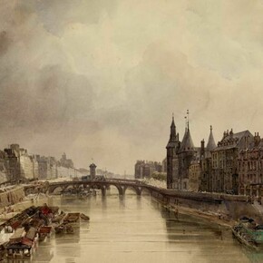 TS Boys, The Quai de la Megisserie the Pont au Change and the Ille de la Cite from the Pont-Neuf, Copyright The Trustees of the British Museum