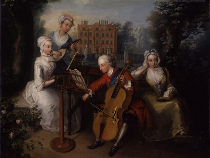 Frederick,Prince of Wales and his sisters by Philip Mercier ca. 1733