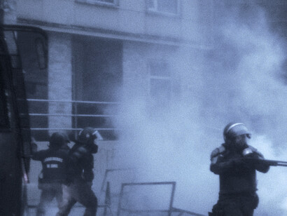 Robocops en Chile. Foto de Ángel Gallardo