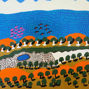 Grace Kemarre Robinya, Creeks, rivers, salt lakes and sand dunes, 2016. Courtesy of the Art Gallery of New South Wales