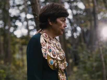 Nancy Atakan & Kalliopi Lemos, Necklace of Time, still from double channel digital film, 7 min., 2020 