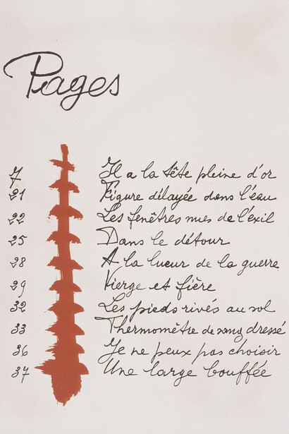 Pierre Reverdy; Pablo Picasso
Le Chant des morts
París, Tériade, 1948. Llibre il·lustrat amb 125 litografies de Pablo Picasso, estampades al taller de Mourlot Frères (París). 42,5 × 32,7 cm. Fundación Picasso. Museo Casa Natal – Ayuntamiento de Málaga. RMN-Grand Palais (Musée national Picasso-Paris) / Hervé Lewandowski © Successió Pablo Picasso, VEGAP, Madrid 2019