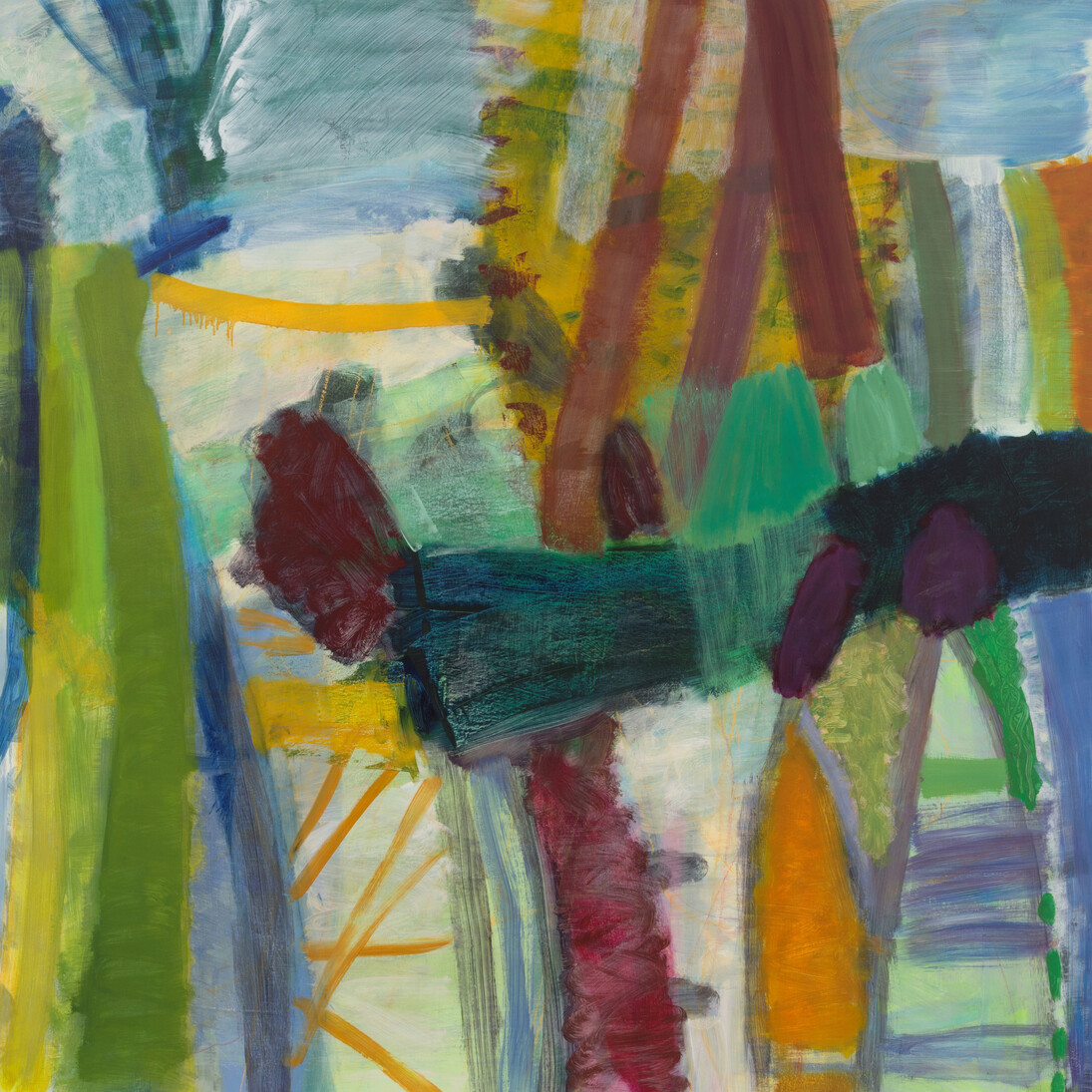 Julian Hatton, Drift Pin, 2014-15, oil on canvas, 60 x 60 inches