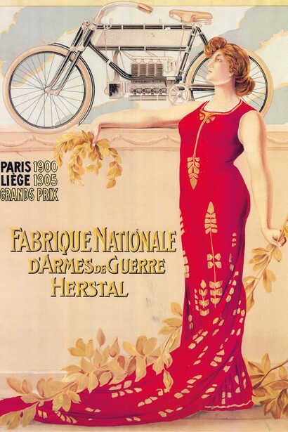 Fabrique Nationale d'Armes de Guerre poster, early 20th century. Courtesy of La Boverie