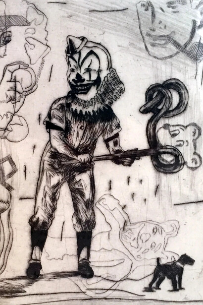 Demian Flores, Untitled (clown). Courtesy of Ruiz-Healy Art