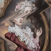 Ben Ashton, Portrait of a lady (detail), 2025. Courtesy of Dorothy Circus Gallery