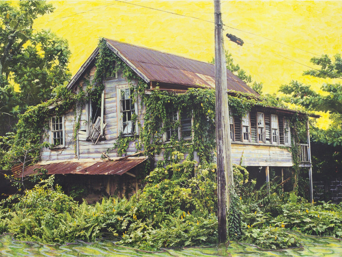 Hew Locke, Mount Sinai, 2014, acrylic on c-type photograph, Image courtesy of the Artist and Hales Gallery, London, Copyright of the Artist