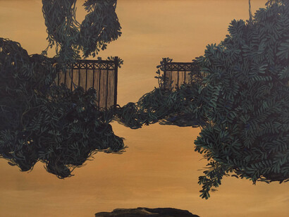 Farida El Gazzar, You Could Have Known If You Were There, 2021, acrylic on paper, 30X42. 
Courtesy Kalfayan Galleries, Athens – Thessaloniki