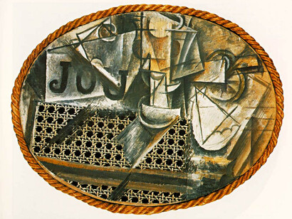 Pablo Picasso, “Natura morta con sedia di paglia”
