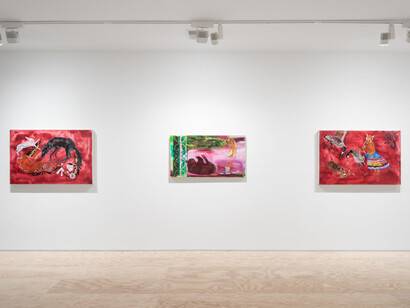 Julie Buffalohead, The Wisdom of Wild Things, exhibition view. Courtesy of Jessica Silverman Gallery