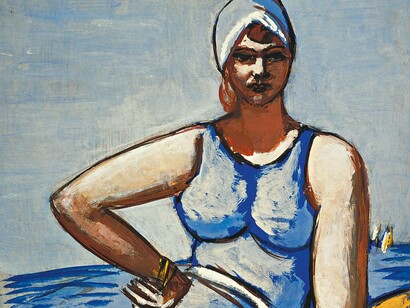 Max Beckmann, Quappi in Blue in a Boat, 1926, © Würth Collection, Leopold Museum, Vienna, Austria