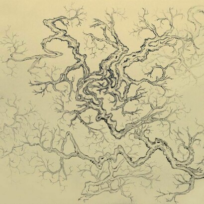 Arnold Chang (b. 1954), Omni-directional Trees, 2014.2, With two seals of the artist, Ink on paper, mounted on card, 24.2 x 27.5 cm; (9 1/2 x 10 7/8 in.), © the artist. Courtesy of Ben Brown Fine Arts Hong Kong