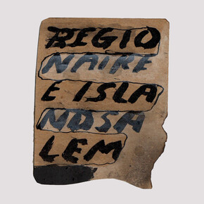 D.E. May, Untitled (Regionaire E Islandsalem), Year Unknown. Ink on cardstock, 4 ½” x 3 ½”. Courtesy of PDX Contemporary Art