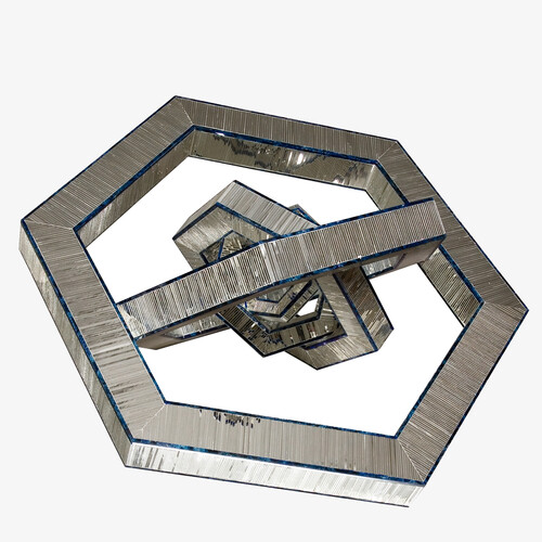 Monir Shahroudy Farmanfarmaian, Untitled (Sculpture 2), 2008, Mirror, reverse-glass painting, and plaster on wood, 73 x 73 x 50 cm, The Third Line, Dubai © Monir Shahroudy Farmanfarmaian. Photo: Courtesy of the artist and The Third Line, Dubai