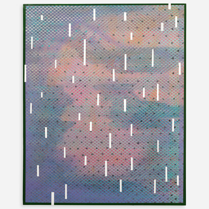 Kelley Johnson, Memory of a place, 2023, acrylic and flashe on canvas, 20x16 inches. Courtesy the artist and Fredric Snitzer Gallery