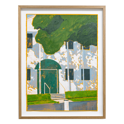 Nick McPhail, Shadow, 2022, oil on paper, 30x22 inches framed. Courtesy of the artist and Massey Klein Gallery