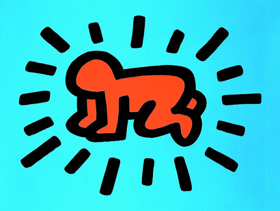 Il bambino radiante diventata la firma di Keith Haring e il simbolo di un periodo e di una cultura