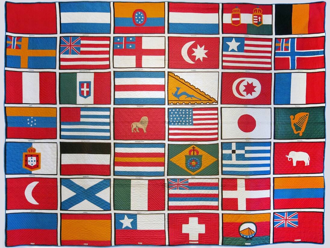 Flags of the Nations of the World that Participated in the Philadelphia Exhibition