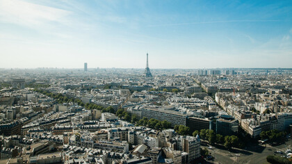 La vista panoramica da Centre Pompidou, Parigi, Francia
